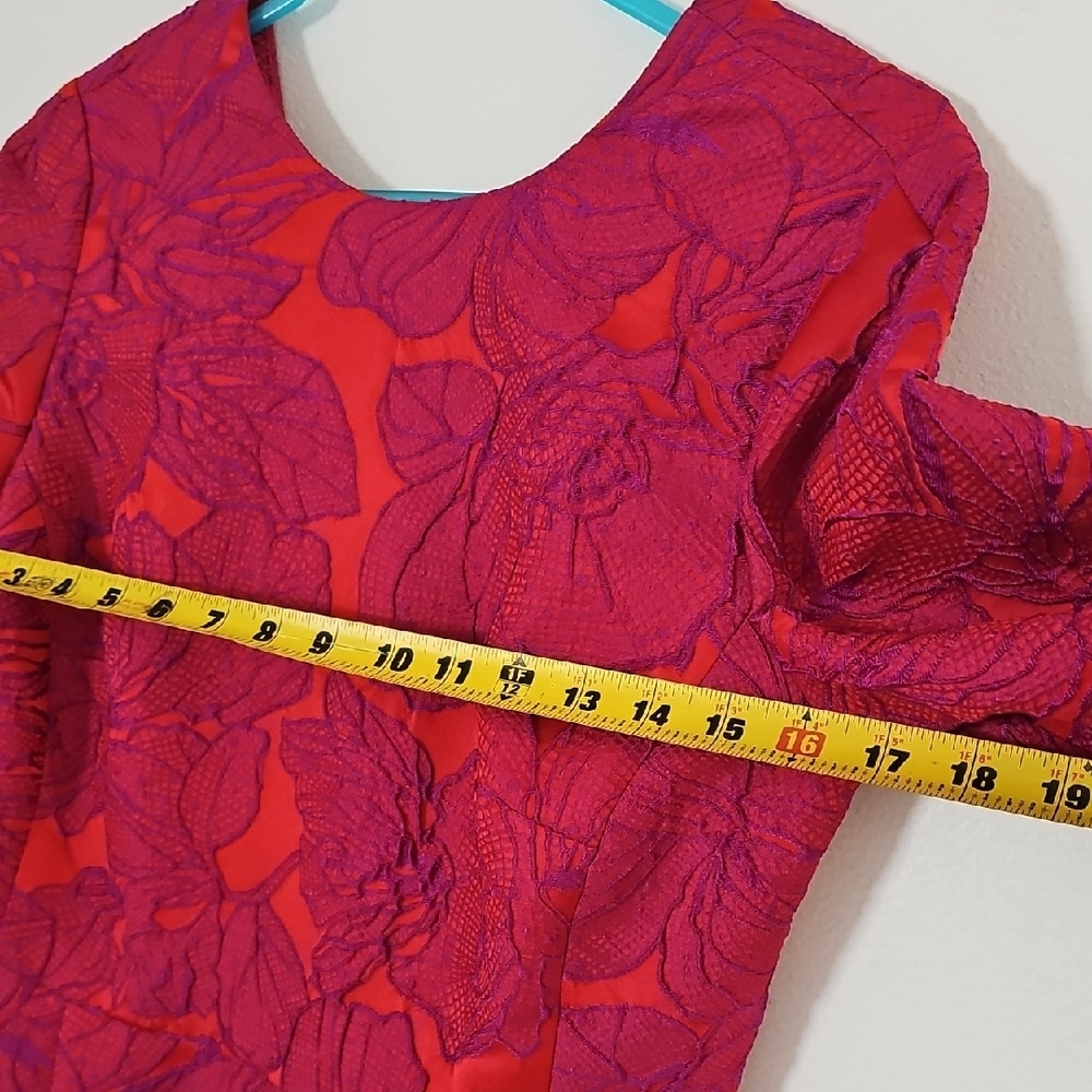 Bigio Collection Size 8 Floral 3/4 Sleeve Dress - Picture 14 of 14